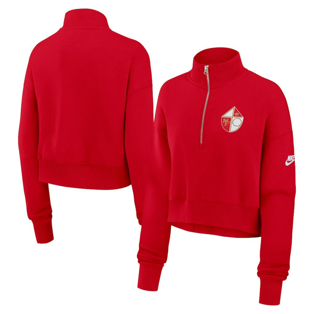 San Francisco 49ers Nike Women's Rewind Phoenix Half-Zip Sweatshirt