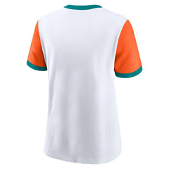 Miami Dolphins Nike Women's Rewind Ringer T-Shirt