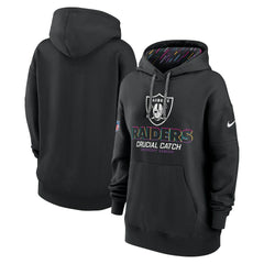 Las Vegas Raiders Nike Women's 2024 NFL Crucial Catch Club Pullover Hoodie