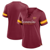 Washington Commanders Fanatics Women's Play Script Lace-Up T-Shirt