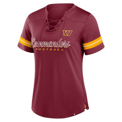 Washington Commanders Fanatics Women's Play Script Lace-Up T-Shirt