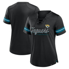 Jacksonville Jaguars Fanatics Women's Play Script Lace-Up T-Shirt