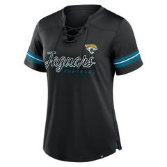 Jacksonville Jaguars Fanatics Women's Play Script Lace-Up T-Shirt