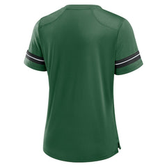 New York Jets Fanatics Women's Play Script Lace-Up T-Shirt