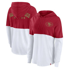 San Francisco 49ers Fanatics Women's Backup Option Long Sleeve Hoodie T-Shirt
