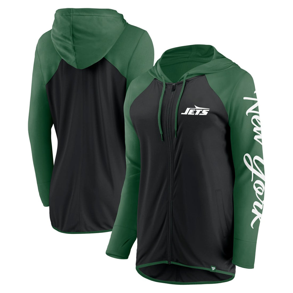 New York Jets Fanatics Women's Script Full-Zip Hoodie