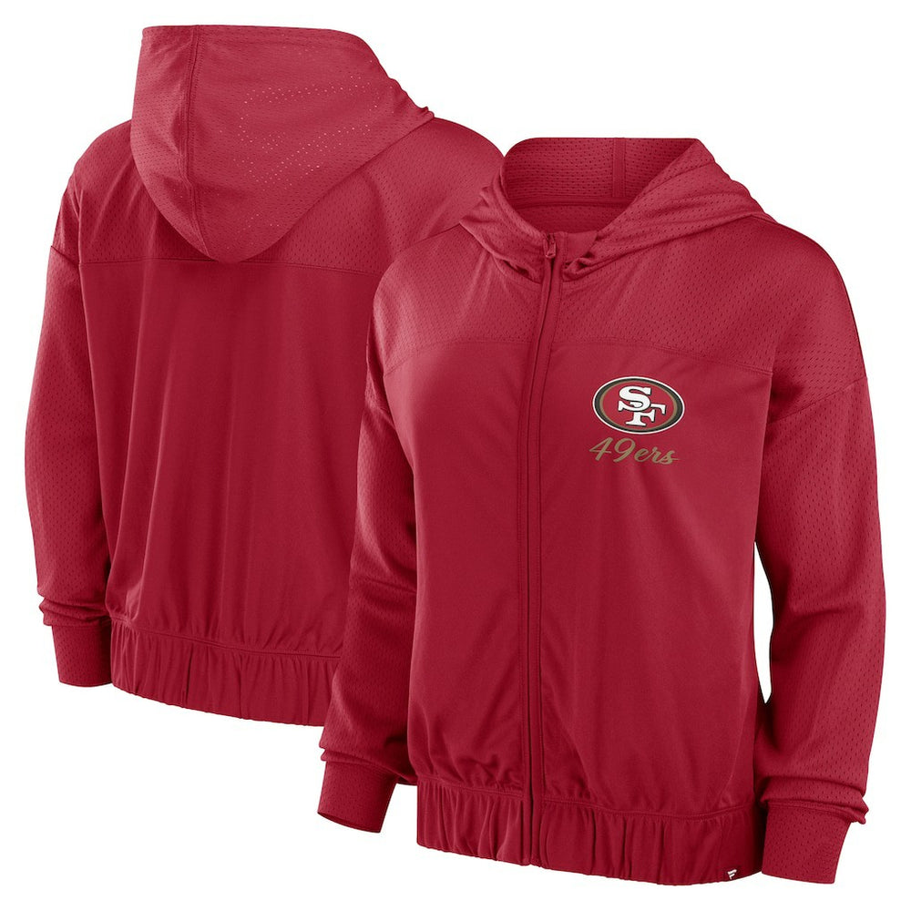 San Francisco 49ers Fanatics Women's Script Lock Full-Zip Hoodie