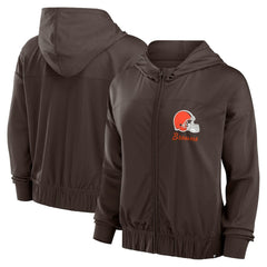 Cleveland Browns Fanatics Women's Script Lock Full-Zip Hoodie