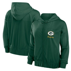Green Bay Packers Fanatics Women's Script Lock Full-Zip Hoodie