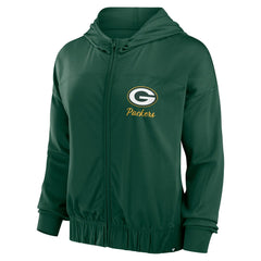 Green Bay Packers Fanatics Women's Script Lock Full-Zip Hoodie