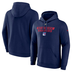 New York Rangers Fanatics Authentic Pro Core Primary Fleece Pullover Hoodie Outlet
