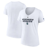 Seattle Kraken Fanatics Women's Authentic Pro Core Primary V-Neck T-Shirt On Sale
