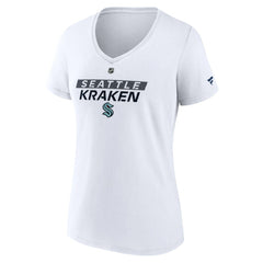 Seattle Kraken Fanatics Women's Authentic Pro Core Primary V-Neck T-Shirt On Sale