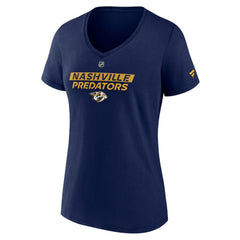 Nashville Predators Fanatics Women's Authentic Pro Core Primary V-Neck T-Shirt On Sale
