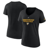 Pittsburgh Penguins Fanatics Women's Authentic Pro Core Primary V-Neck T-Shirt Outlet
