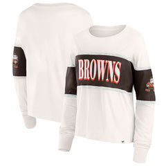 Cleveland Browns Fanatics Women's Antique Block Long Sleeve T-Shirt