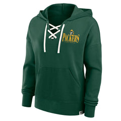 Green Bay Packers Fanatics Women's Blitz Left Lace-Up Pullover Hoodie