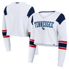Tennessee Titans Fanatics Women's Stretch Cropped Fashion Long Sleeve T-Shirt