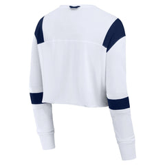 Seattle Seahawks Fanatics Women's Stretch Cropped Fashion Long Sleeve T-Shirt