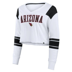 Arizona Cardinals Fanatics Women's Stretch Cropped Fashion Long Sleeve T-Shirt