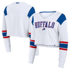 Buffalo Bills Fanatics Women's Stretch Cropped Fashion Long Sleeve T-Shirt