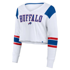 Buffalo Bills Fanatics Women's Stretch Cropped Fashion Long Sleeve T-Shirt