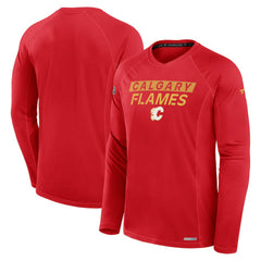 Calgary Flames Fanatics Authentic Pro Rink Tech Long Sleeve T-Shirt Online