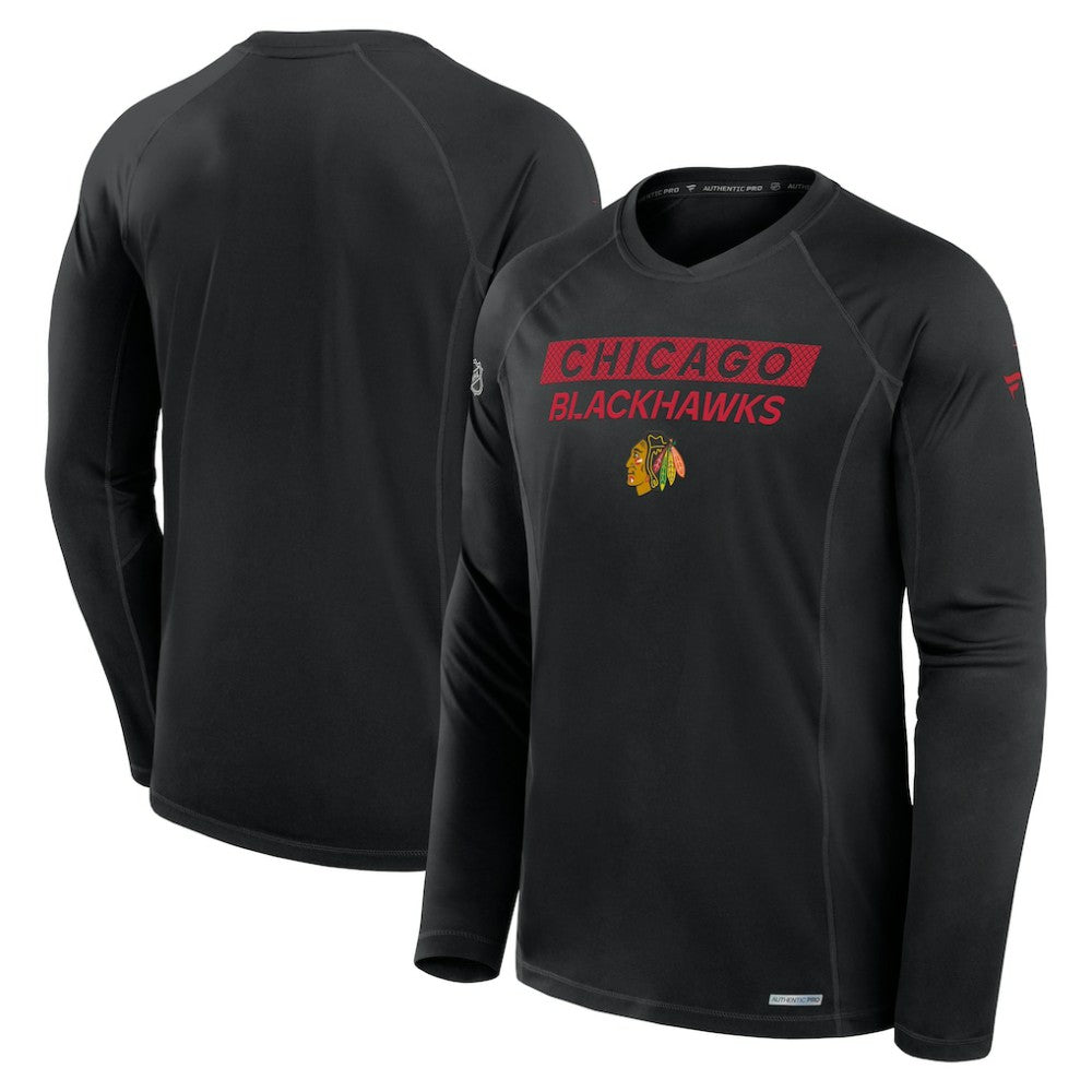 Chicago Blackhawks Fanatics Authentic Pro Rink Tech Long Sleeve T-Shirt Sale