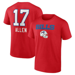 Buffalo Bills Josh Allen Team Wordmark Player Name & Number T-Shirt