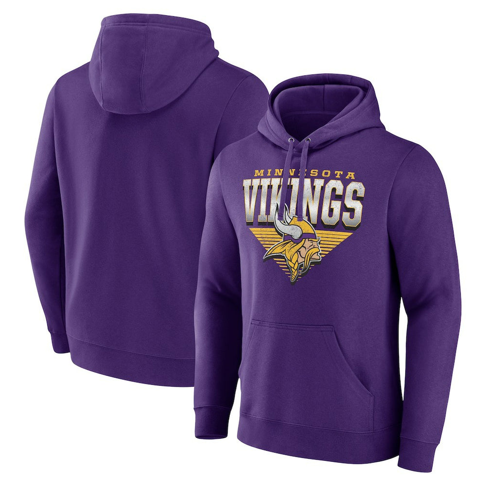 Minnesota Vikings Fanatics Geometric Chrome Pullover Hoodie