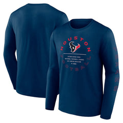 Houston Texans Fanatics Stat Sheet Long Sleeve T-Shirt