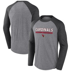 Arizona Cardinals Fanatics Tri-Blend Raglan Long Sleeve T-Shirt