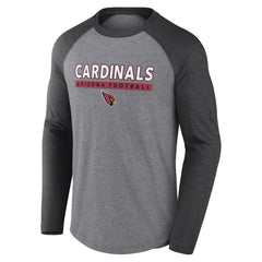 Arizona Cardinals Fanatics Tri-Blend Raglan Long Sleeve T-Shirt