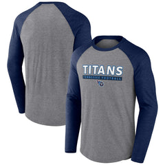 Tennessee Titans Fanatics Tri-Blend Raglan Long Sleeve T-Shirt