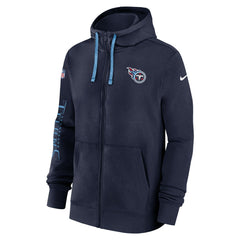Tennessee Titans Nike 2024 Sideline Club Full-Zip Hoodie