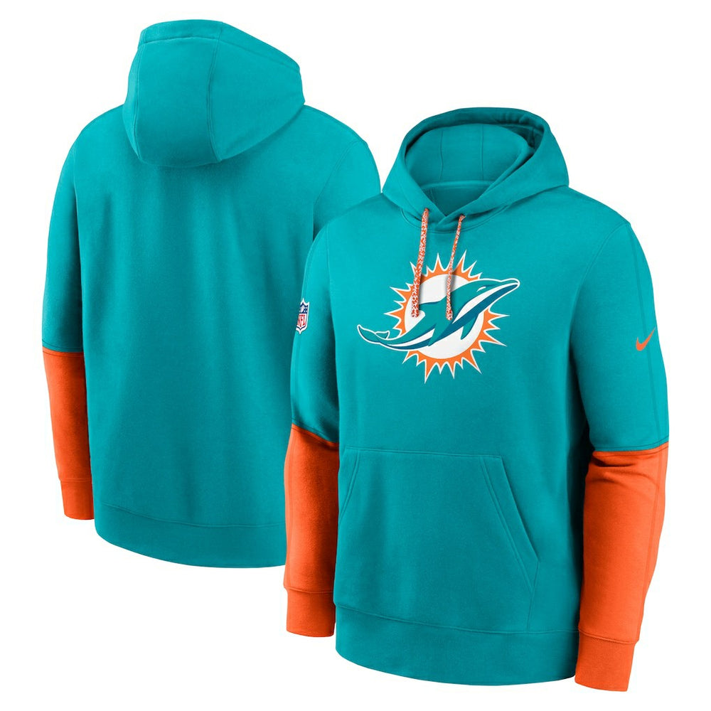 Miami Dolphins Nike 2024 Sideline Club Pullover Hoodie