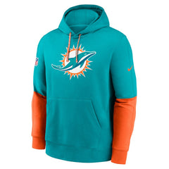 Miami Dolphins Nike 2024 Sideline Club Pullover Hoodie