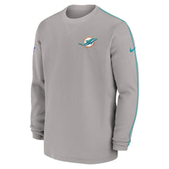 Miami Dolphins Nike 2024 Sideline Coaches Long Sleeve Top