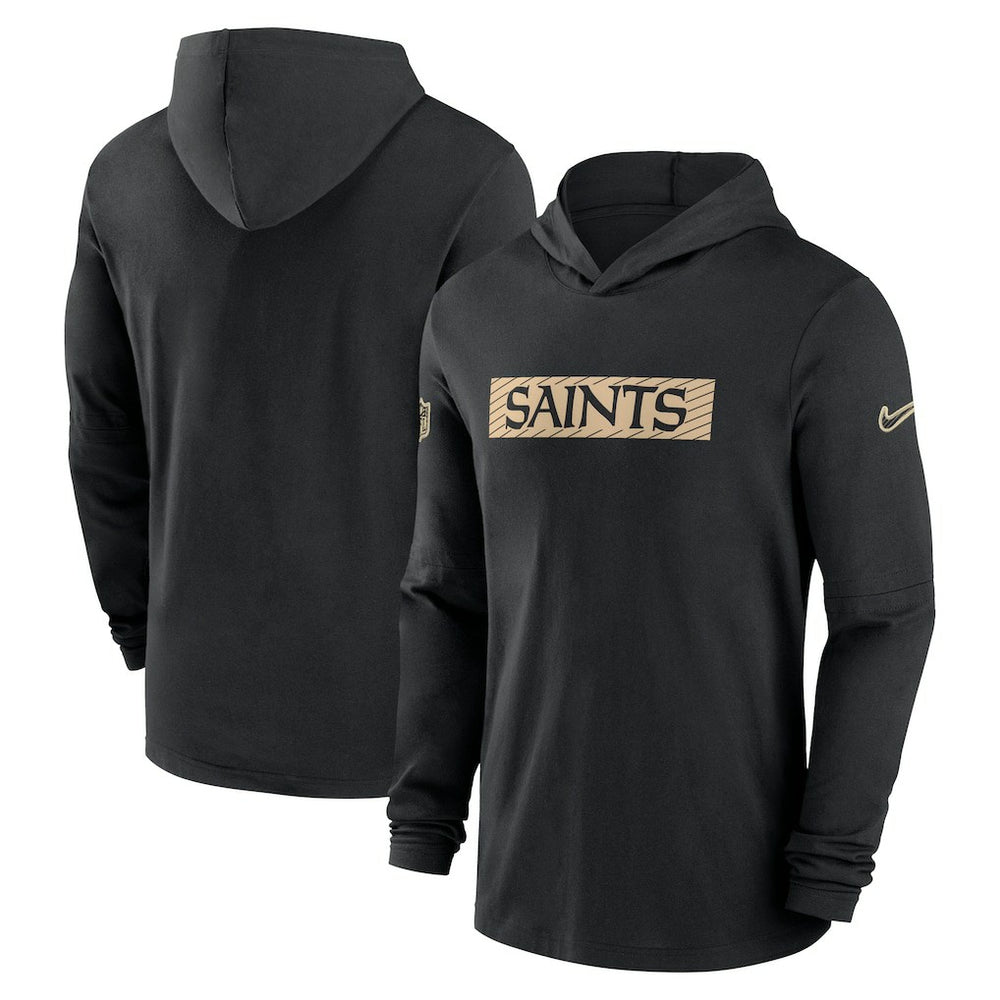 New Orleans Saints Nike 2024/25 Sideline Performance Long Sleeve Hoodie T-Shirt