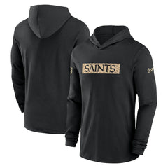 New Orleans Saints Nike 2024/25 Sideline Performance Long Sleeve Hoodie T-Shirt