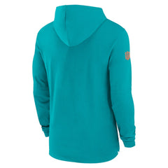 Miami Dolphins Nike 2024/25 Sideline Performance Long Sleeve Hoodie T-Shirt