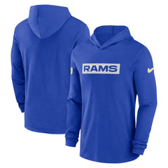 Los Angeles Rams Nike 2024/25 Sideline Performance Long Sleeve Hoodie T-Shirt