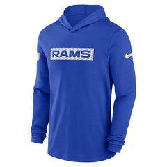 Los Angeles Rams Nike 2024/25 Sideline Performance Long Sleeve Hoodie T-Shirt