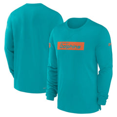Miami Dolphins Nike Sideline Player Performance Long Sleeve T-Shirt