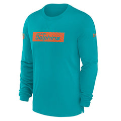 Miami Dolphins Nike Sideline Player Performance Long Sleeve T-Shirt