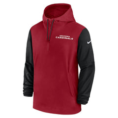 Arizona Cardinals Nike 2024/25 Sideline Pre-Game Player 1/2-Zip Hoodie Jacket