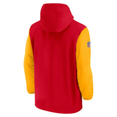 Kansas City Chiefs Nike 2024/25 Sideline Pre-Game Player 1/2-Zip Hoodie Jacket