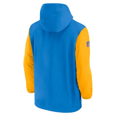 Los Angeles Chargers Nike 2024/25 Sideline Pre-Game Player 1/2-Zip Hoodie Jacket