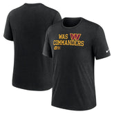 Washington Commanders Nike Overlap Lockup Tri-Blend T-Shirt