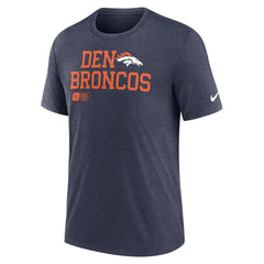 Denver Broncos Nike Overlap Lockup Tri-Blend T-Shirt